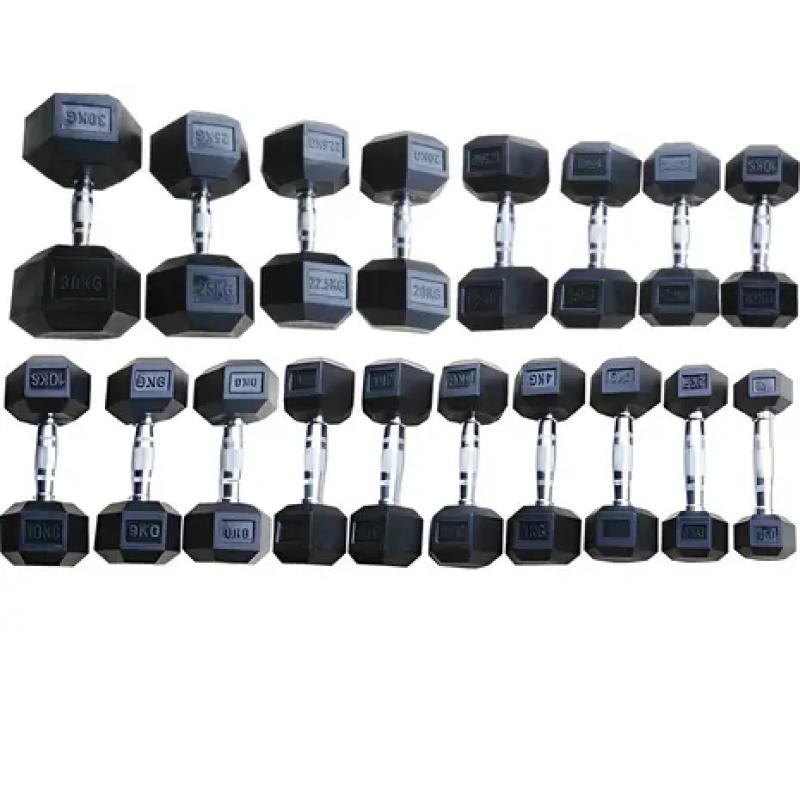 Toorx - MEG HEXAGON DUMBBELL - Rubber Dumbbell - 3kg - p--stuk