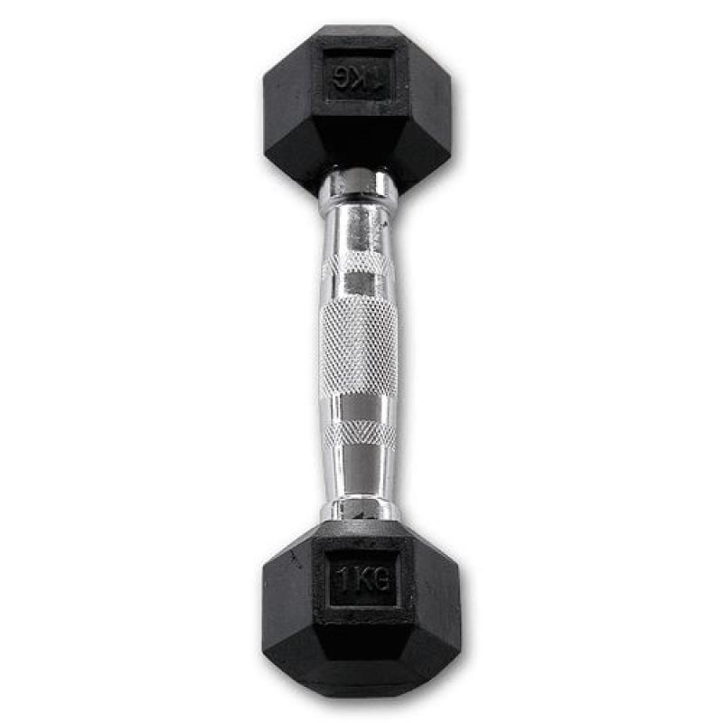  - Body Solid Hexagon Dumbbell caoutchouc– 7 kg – p--paire           