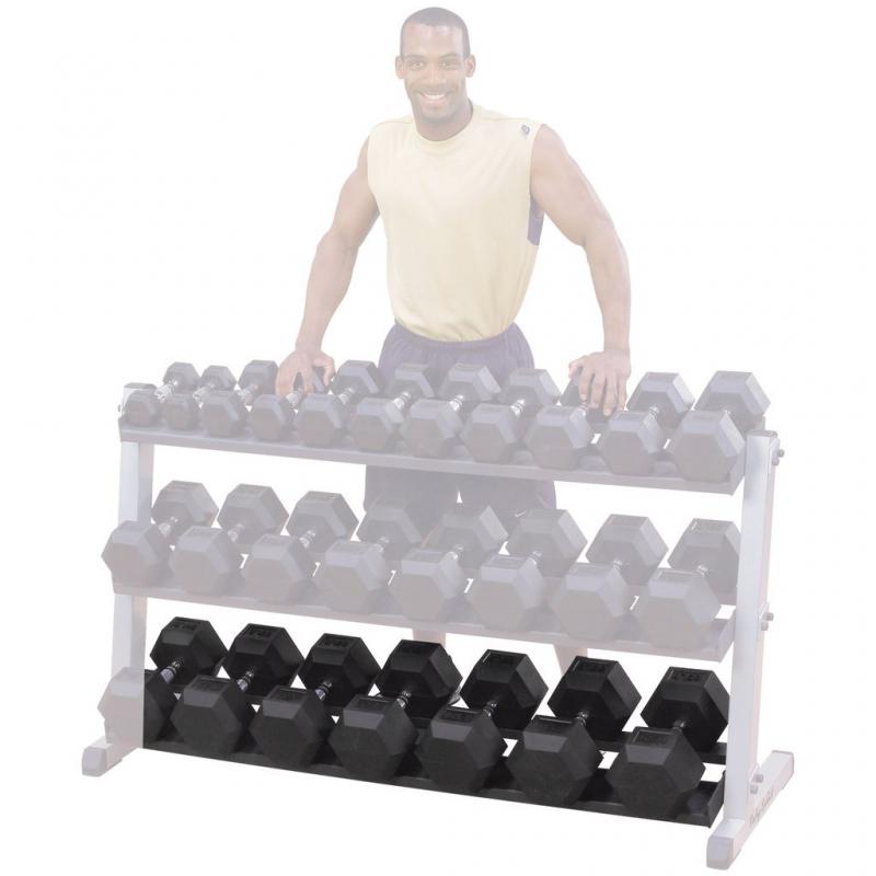  - Body Solid Hexagon Rubber Dumbbell – 8 kg – p--paar           