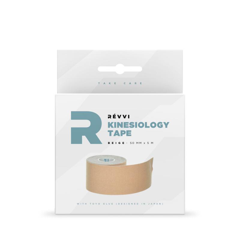 Revvi  Kinesiology tape – beige – 50mm x 5m - 1 roll--box