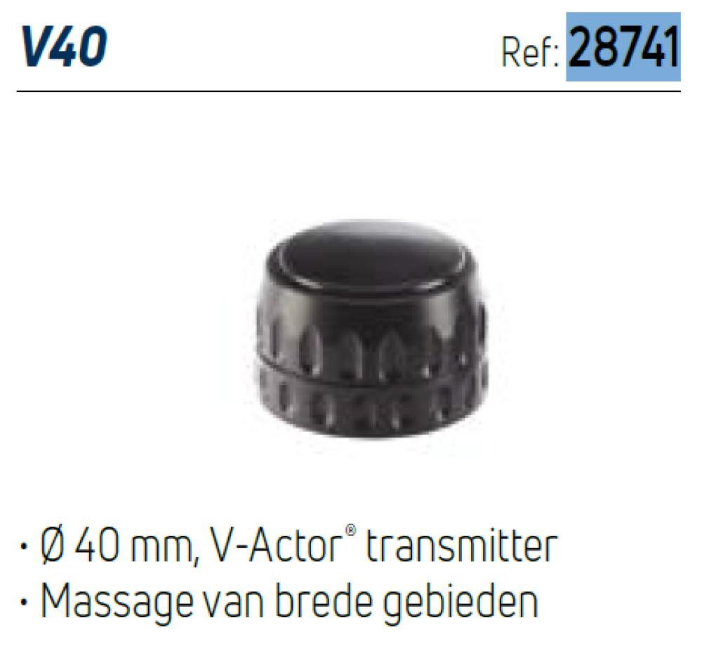 V-actor V40 transmitter van 40 mm zwart voor infrasound- Chattanooga RPW2 – optionele ACCESSOIRES